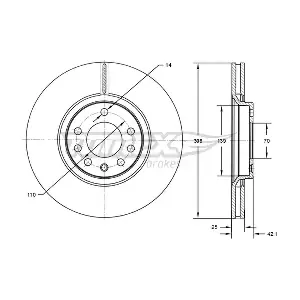 TOMEX Brakes TX 72-03