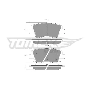 TOMEX Brakes TX6024 Комплект гальмівних накладок дискового стоянкового гальма