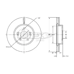 TOMEX Brakes TX 72-67 Гальмівний диск