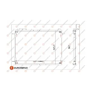EUROREPAR 1610161180 Конденсатор, кондиционер
