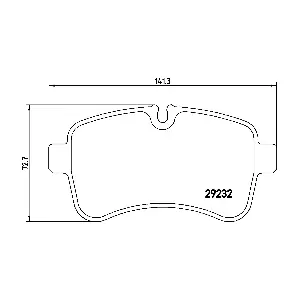 KAISHIN FK20033 Комплект гальмівних накладок дискового стоянкового гальма