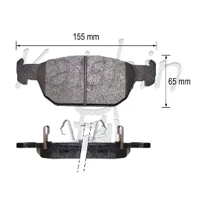 KAISHIN FK5165 Комплект гальмівних накладок дискового стоянкового гальма