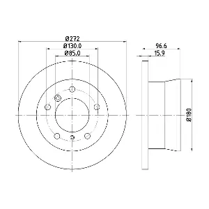 HELLA PAGID 8DD 355 124-681 Гальмівний диск
