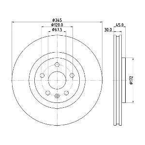 HELLA PAGID 8DD 355 132-621 Гальмівний диск