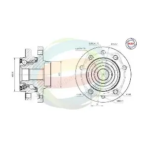 Multiparts 70-150033 Комплект колісних підшипників