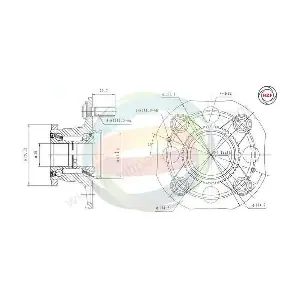 Multiparts 70-040072 Комплект колісних підшипників