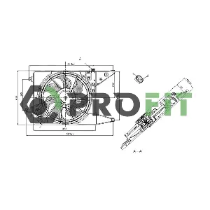PROFIT 1850-0020 Вентилятор, система охолодження двигуна