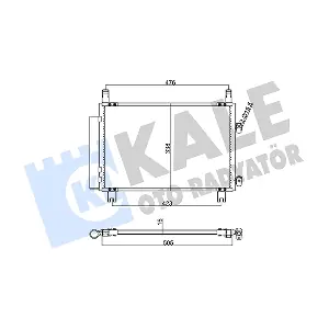 KALE OTO RADYATOR 343110 Конденсатор, система кондиціонування повітря
