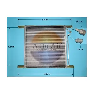 AUTO AIR GLOUCESTER 169765 Конденсатор, система кондиціонування повітря