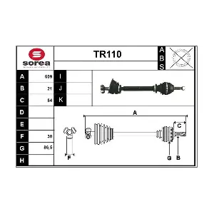 SERA TR110 Приводний вал
