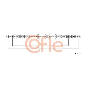 COFLE 1651.22 Тросовий привод, стоянкове гальмо