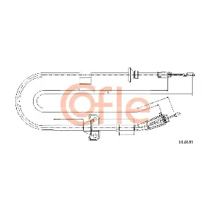 COFLE 108189 Тросовий привод, стоянкове гальмо