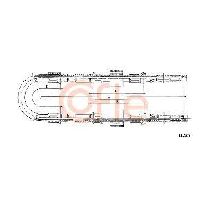 COFLE 11.567 Тросовий привод, стоянкове гальмо