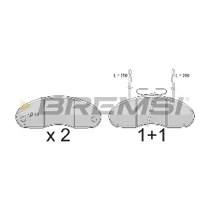 BREMSI 20983 Комплект гальмівних накладок дискового стоянкового гальма