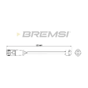 BREMSI WI0634 Сигнализатор, износ тормозных колодок