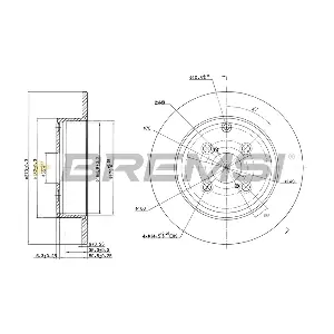 BREMSI CD7421S Гальмівний диск