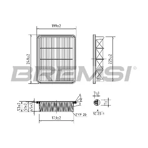 BREMSI FA1604