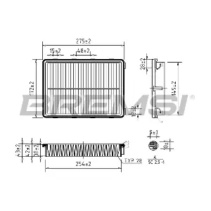 BREMSI FA0550 Повітряний фільтр