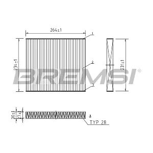 BREMSI FC0107C Фільтр, повітря у салоні