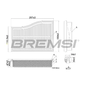 BREMSI FA1101 Повітряний фільтр