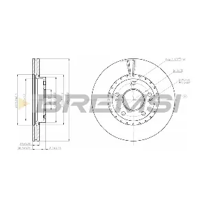 BREMSI CD8187V Гальмівний диск