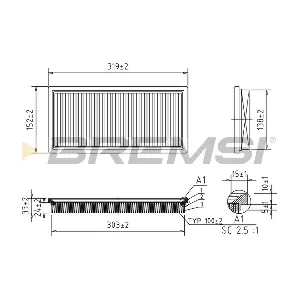 BREMSI FA1031 Повітряний фільтр