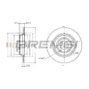 BREMSI CD9022S Гальмівний диск