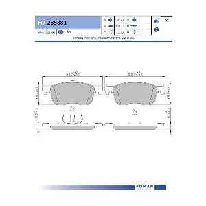 FO 285881 FOMAR Friction