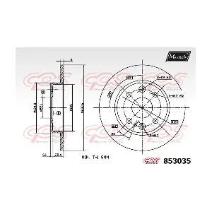 MAXTECH 853035 Гальмівний диск