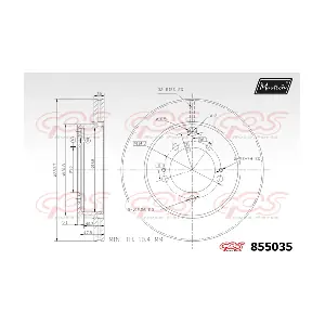 MAXTECH 855035 Гальмівний диск