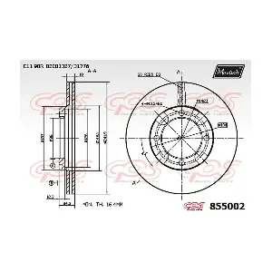 MAXTECH 855002 Гальмівний диск