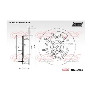 MAXTECH 861243 Гальмівний диск