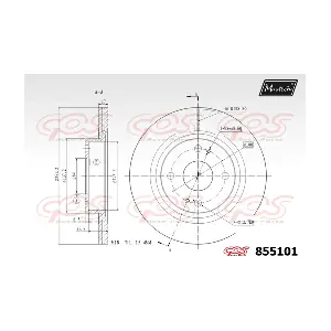 MAXTECH 855101 Гальмівний диск