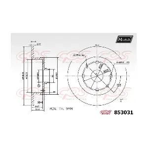 MAXTECH 853031 Гальмівний диск