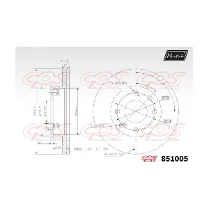 MAXTECH 851005 Гальмівний диск