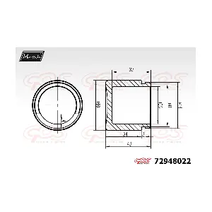 MAXTECH 72948022 Поршень, гальмівний супорт