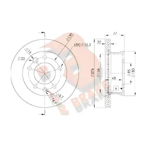 R BRAKE 78RBD10181