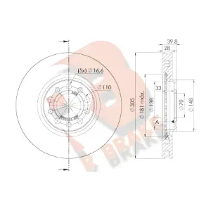 R BRAKE 78RBD23608