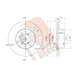 R BRAKE 78RBD25622