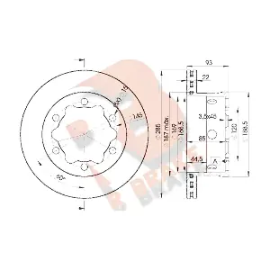 R BRAKE 78RBD10185