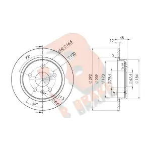 R BRAKE 78RBD24117