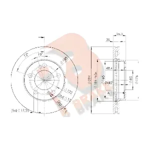 R BRAKE 78RBD28674