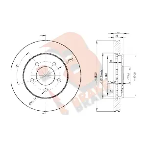 R BRAKE 78RBD25347