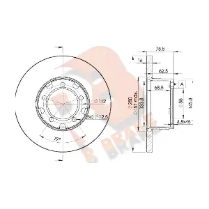 R BRAKE 78RBD14280