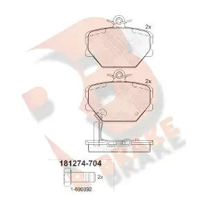 R BRAKE RB1274-704