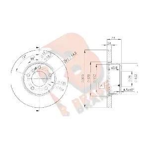 R BRAKE 78RBD23405