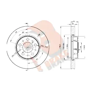 R BRAKE 78RBD24046