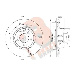 R BRAKE 78RBD21134