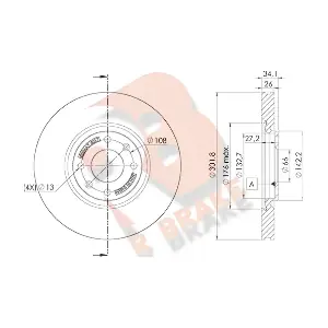 R BRAKE 78RBD25017