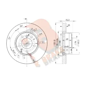R BRAKE 78RBD12215